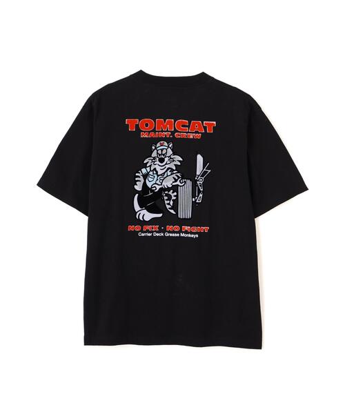AVIREX(アヴィレックス)の「U.S. NAVY TOMCAT FLOCKY T-SHIRT / トムキャット フロッキープリント 半袖Tシャツ / AVIREX / アヴィレックス(Tシャツ/カットソー・メンズ・ネイビー/ホワイト/ブラック・X-LARGE/XX-LARGE/LARGE/MEDIUM)」の12枚目の写真