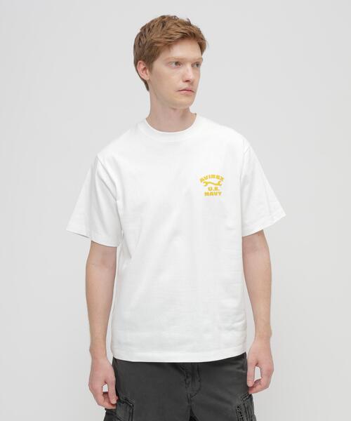 AVIREX(アヴィレックス)の「U.S. NAVY TOMCAT FLOCKY T-SHIRT / トムキャット フロッキープリント 半袖Tシャツ / AVIREX / アヴィレックス(Tシャツ/カットソー・メンズ・ネイビー/ホワイト/ブラック・X-LARGE/XX-LARGE/LARGE/MEDIUM)」の14枚目の写真