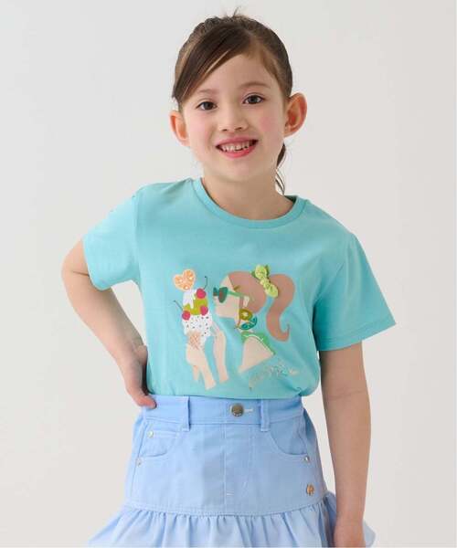 kate spade new york kids（ケイトスペードニューヨーク）の「オレンジアイスクリームTシャツ（Tシャツ/カットソー・キッズ・オフホワイト/エメラルド/スモークピンク・160cm/130cm/150cm/120cm/140cm）」の2枚目の写真