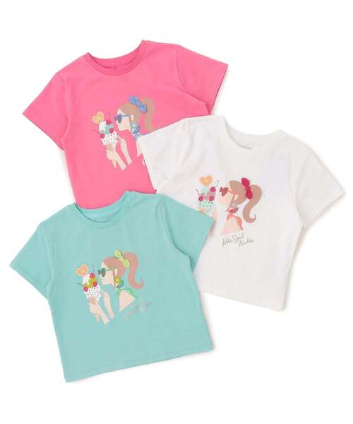 kate spade new york kids（ケイトスペードニューヨーク）の「オレンジアイスクリームTシャツ（Tシャツ/カットソー・キッズ・オフホワイト/エメラルド/スモークピンク・160cm/130cm/150cm/120cm/140cm）」の4枚目の写真