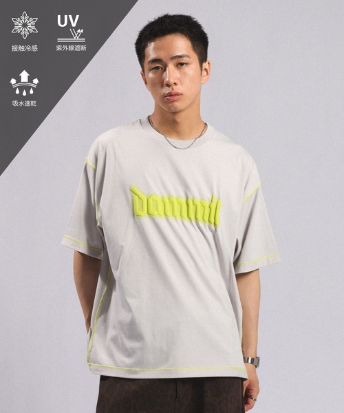 RAGEBLUE(レイジブルー)の「<接触冷感/吸水速乾>発泡プリントTシャツ(Tシャツ/カットソー・メンズ・ブラック/ライトグレー/ホワイト・MEDIUM/LARGE)」の1枚目の写真
