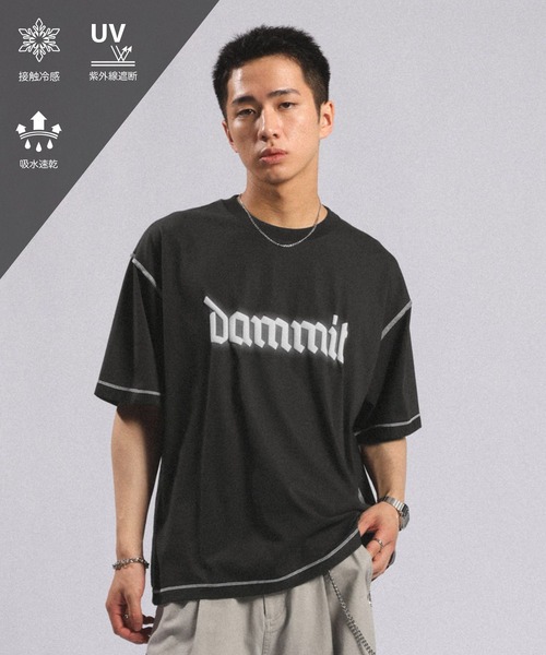 RAGEBLUE(レイジブルー)の「<接触冷感/吸水速乾>発泡プリントTシャツ(Tシャツ/カットソー・メンズ・ブラック/ライトグレー/ホワイト・MEDIUM/LARGE)」の3枚目の写真