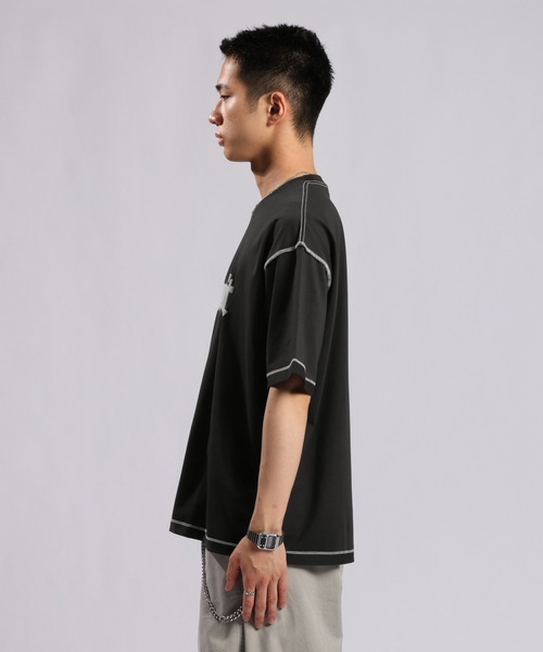 RAGEBLUE(レイジブルー)の「<接触冷感/吸水速乾>発泡プリントTシャツ(Tシャツ/カットソー・メンズ・ブラック/ライトグレー/ホワイト・MEDIUM/LARGE)」の10枚目の写真