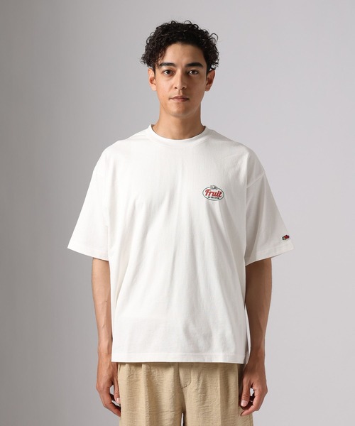 FRUIT OF THE LOOM(フルーツオブザルーム)の「【FRUIT OF THE LOOM / BAYFLOW】バックプリントTシャツ(Tシャツ/カットソー・メンズ・オフホワイト/ブラック/オレンジ・MEDIUM/LARGE)」の8枚目の写真