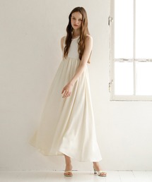 MIELI INVARIANT | Bumpy Satin Cut Mix Dress(ワンピース)