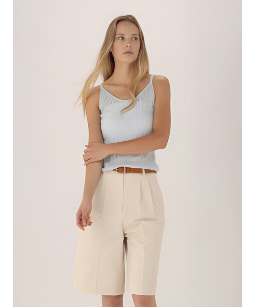 ACUD(アクド)の「Linen Rib Sleeveless Knit _MT.Blue(Tシャツ/カットソー・レディース・ライトブルー・FREE)」の3枚目の写真