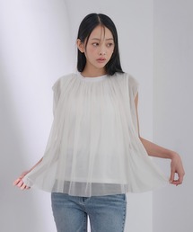 【INGNI　SOELA】オーガンジーレイヤードトップス／WEB限定