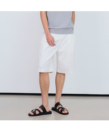 [COUTURE]9ozツーピンタックホワイトデニムハーフパンツ