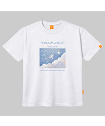 フライングクジラ 半袖Tシャツ 男女共用 ビッグサイズ S 4XL