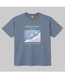 フライングクジラ 半袖Tシャツ 男女共用 ビッグサイズ S 4XL