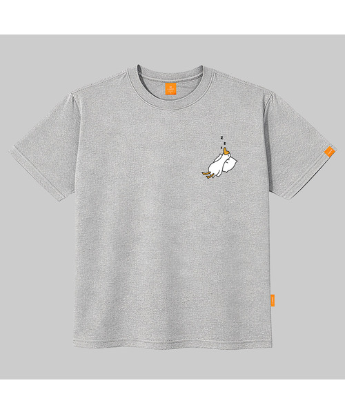 LLAMO(エラモ)の「スリップダック 半袖Tシャツ 男女共用 ビッグサイズ S 4XL(Tシャツ/カットソー・レディース・カーキ/グレー/ダークインディゴブルー/ブラック・SMALL/X-LARGE/4XL/3XL/LARGE/MEDIUM/2XL)」の1枚目の写真