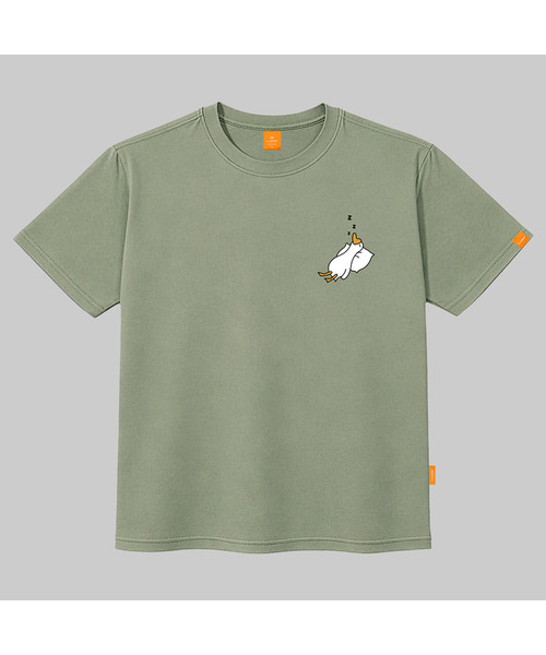 LLAMO(エラモ)の「スリップダック 半袖Tシャツ 男女共用 ビッグサイズ S 4XL(Tシャツ/カットソー・レディース・カーキ/グレー/ダークインディゴブルー/ブラック・SMALL/X-LARGE/4XL/3XL/LARGE/MEDIUM/2XL)」の3枚目の写真