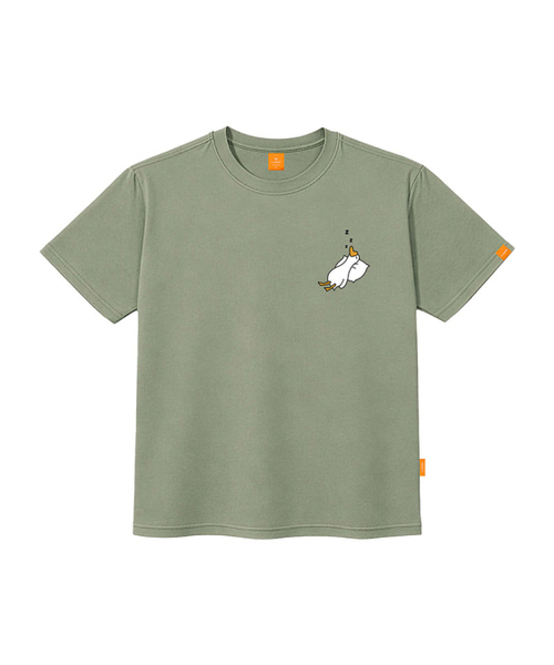 LLAMO(エラモ)の「スリップダック 半袖Tシャツ 男女共用 ビッグサイズ S 4XL(Tシャツ/カットソー・レディース・カーキ/グレー/ダークインディゴブルー/ブラック・SMALL/X-LARGE/4XL/3XL/LARGE/MEDIUM/2XL)」の6枚目の写真