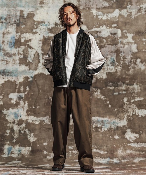 Jih Nunc（ジーヌンク）の「mj11700- フローラルプリントスカジャン(JIH-R1192)（スカジャン・メンズ・パープル/ブラック・L/M/S）」の7枚目の写真