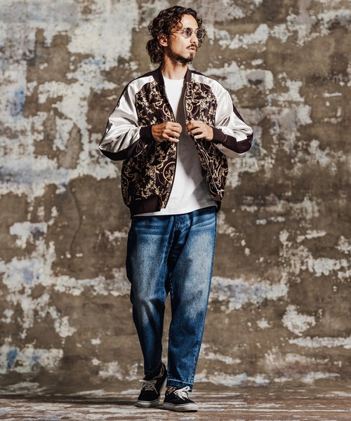 Jih Nunc（ジーヌンク）の「mj11700- フローラルプリントスカジャン(JIH-R1192)（スカジャン・メンズ・パープル/ブラック・L/M/S）」の14枚目の写真