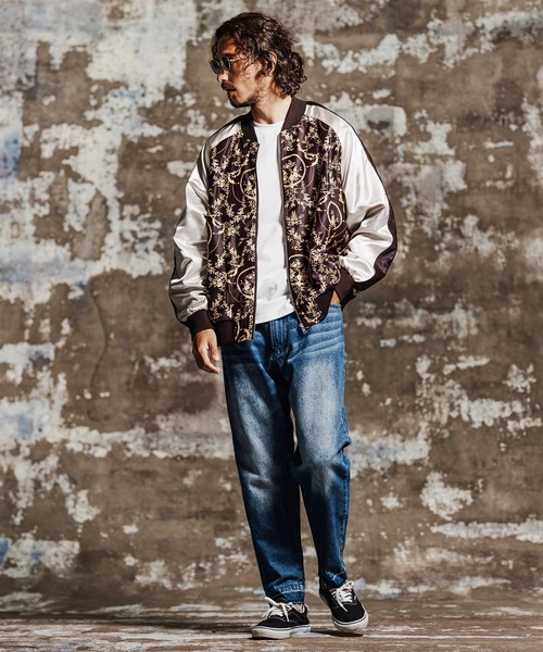 Jih Nunc（ジーヌンク）の「mj11700- フローラルプリントスカジャン(JIH-R1192)（スカジャン・メンズ・パープル/ブラック・L/M/S）」の16枚目の写真