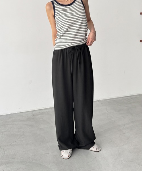 CANAL JEAN(キャナルジーン)の「El mar シルキーギャザーイージーパンツ(その他パンツ・レディース・ブラウン/チャコールグレー・ONE SIZE)」の13枚目の写真