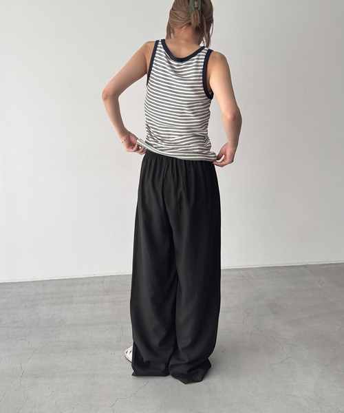 CANAL JEAN(キャナルジーン)の「El mar シルキーギャザーイージーパンツ(その他パンツ・レディース・ブラウン/チャコールグレー・ONE SIZE)」の4枚目の写真