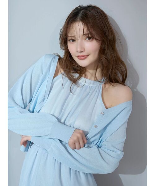 dazzlin(ダズリン)の「アシメフリルリボンシフォンワンピース(ワンピース・レディース・ブラック/ブルー/ピンク・MEDIUM/SMALL)」の9枚目の写真