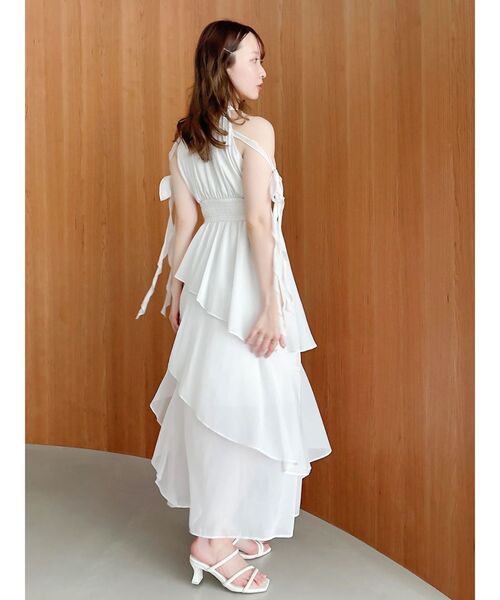 dazzlin(ダズリン)の「アシメフリルリボンシフォンワンピース(ワンピース・レディース・ブラック/ブルー/ピンク・MEDIUM/SMALL)」の11枚目の写真