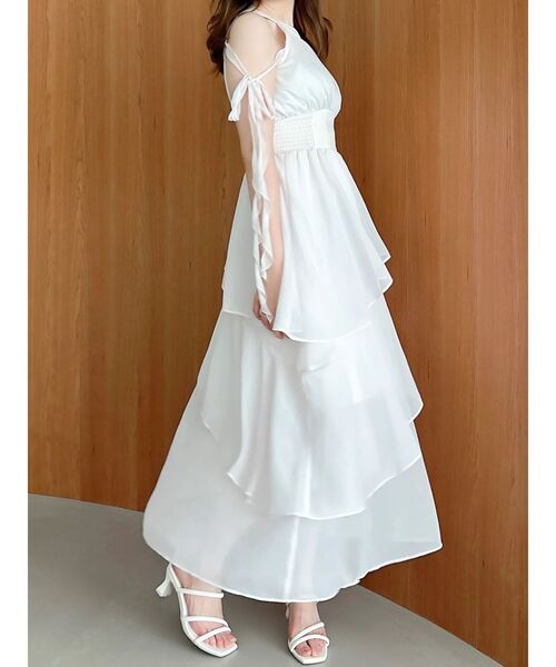 dazzlin(ダズリン)の「アシメフリルリボンシフォンワンピース(ワンピース・レディース・ブラック/ブルー/ピンク・MEDIUM/SMALL)」の14枚目の写真