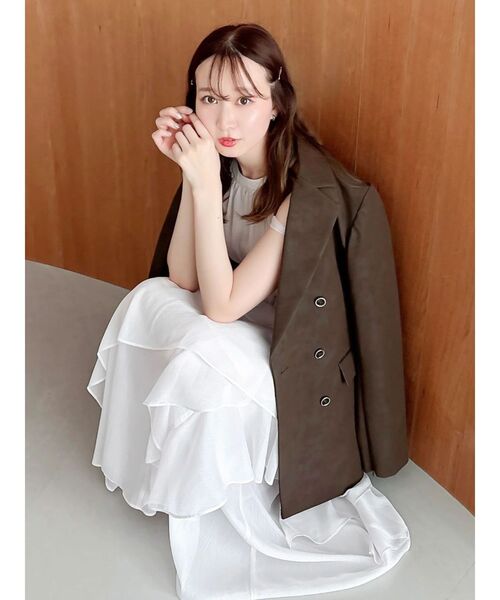 dazzlin(ダズリン)の「アシメフリルリボンシフォンワンピース(ワンピース・レディース・ブラック/ブルー/ピンク・MEDIUM/SMALL)」の18枚目の写真