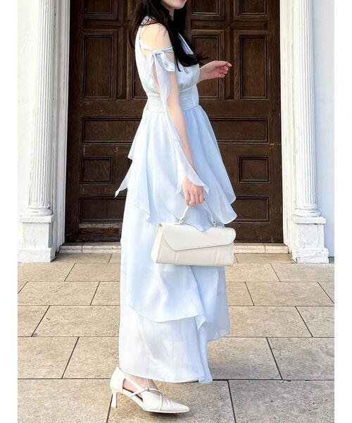 dazzlin(ダズリン)の「アシメフリルリボンシフォンワンピース(ワンピース・レディース・ブラック/ブルー/ピンク・MEDIUM/SMALL)」の22枚目の写真