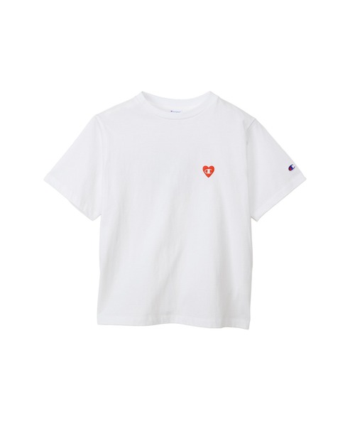 Champion(チャンピオン)の「【Champion/チャンピオン】レディース ショートスリーブTシャツ(Tシャツ/カットソー・レディース・ダークブラウン/ブラック系その他/ホワイト/ブルー系その他3・MEDIUM/LARGE)」の2枚目の写真