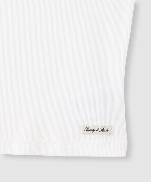 allureville（アルアバイル）の「【SPORTY&RICH(スポーティーアンドリッチ)】LOGO RIBBED BABY TEE（Tシャツ/カットソー・レディース・ホワイト・1）」の4枚目の写真