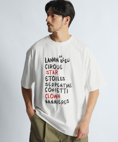 LANVIN en Bleu(ランバンオンブルー)の「“CIRQUE D’ HIVER" ハンドライティングロゴ Tシャツ(Tシャツ/カットソー・メンズ・ホワイト/ブラック・52/50/48/46)」の2枚目の写真