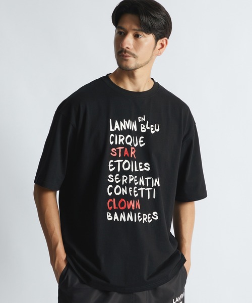 LANVIN en Bleu(ランバンオンブルー)の「“CIRQUE D’ HIVER" ハンドライティングロゴ Tシャツ(Tシャツ/カットソー・メンズ・ホワイト/ブラック・52/50/48/46)」の4枚目の写真