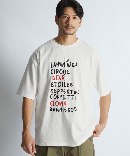 LANVIN en Bleu(ランバンオンブルー)の「“CIRQUE D’ HIVER" ハンドライティングロゴ Tシャツ(Tシャツ/カットソー・メンズ・ホワイト/ブラック・52/50/48/46)」の6枚目の写真
