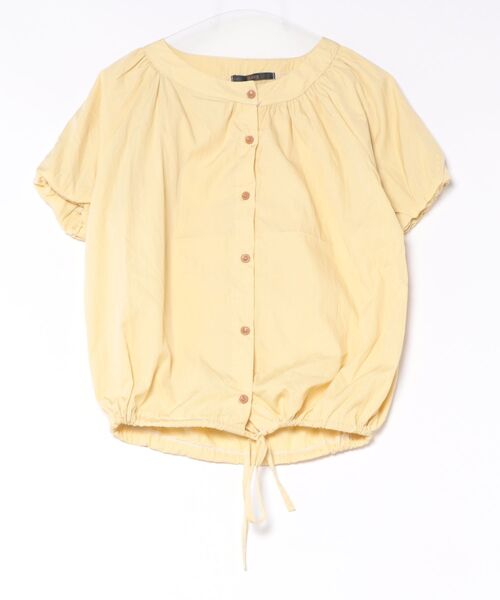 Ritzy(リッツィー)の「パフスリーブ半袖・ドロストブラウス(シャツ/ブラウス・レディース・ベージュ/グリーン・LARGE/MEDIUM)」の9枚目の写真