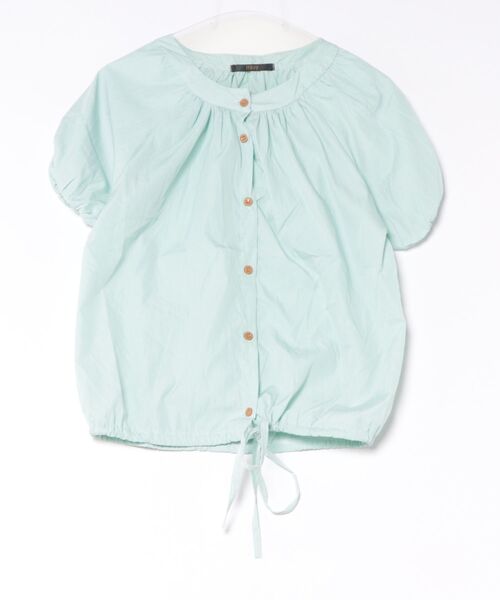 Ritzy(リッツィー)の「パフスリーブ半袖・ドロストブラウス(シャツ/ブラウス・レディース・ベージュ/グリーン・LARGE/MEDIUM)」の11枚目の写真