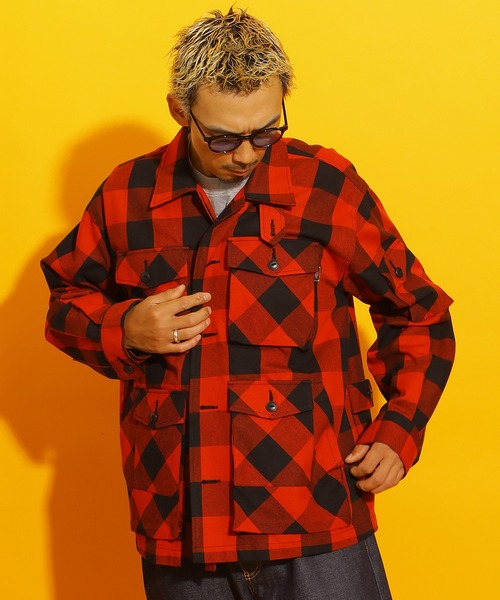 ROTAR(ローター)の「Buffalo Check Shirt Jacket(ミリタリージャケット・メンズ・グリーン/チャコールグレー/レッド・X-LARGE/LARGE/MEDIUM)」の21枚目の写真