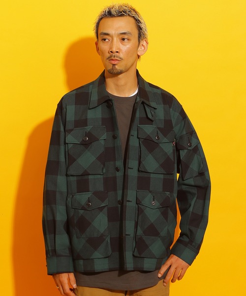 ROTAR(ローター)の「Buffalo Check Shirt Jacket(ミリタリージャケット・メンズ・グリーン/チャコールグレー/レッド・X-LARGE/LARGE/MEDIUM)」の6枚目の写真
