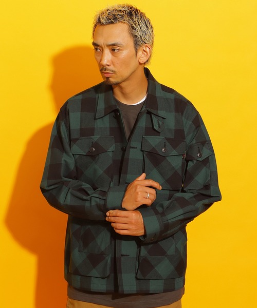 ROTAR(ローター)の「Buffalo Check Shirt Jacket(ミリタリージャケット・メンズ・グリーン/チャコールグレー/レッド・X-LARGE/LARGE/MEDIUM)」の7枚目の写真