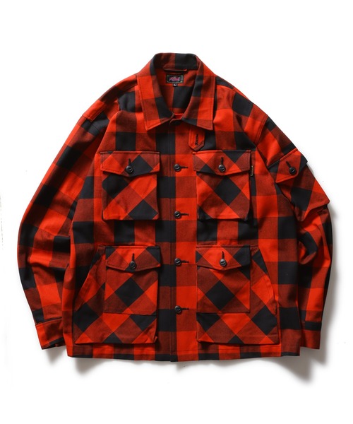 ROTAR(ローター)の「Buffalo Check Shirt Jacket(ミリタリージャケット・メンズ・グリーン/チャコールグレー/レッド・X-LARGE/LARGE/MEDIUM)」の10枚目の写真