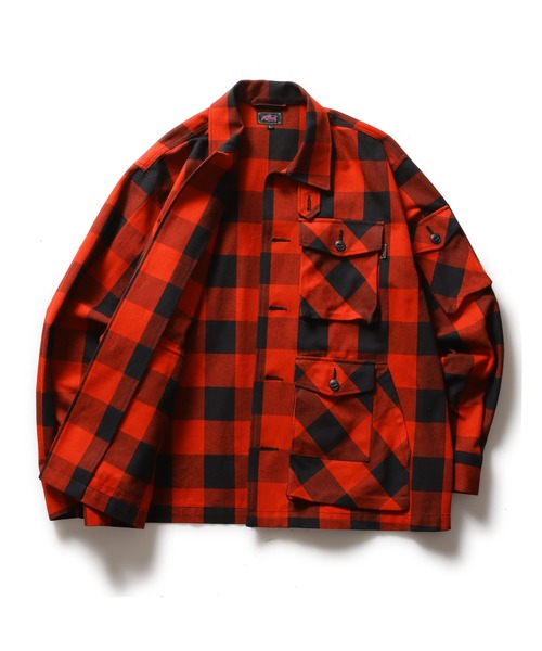 ROTAR(ローター)の「Buffalo Check Shirt Jacket(ミリタリージャケット・メンズ・グリーン/チャコールグレー/レッド・X-LARGE/LARGE/MEDIUM)」の14枚目の写真
