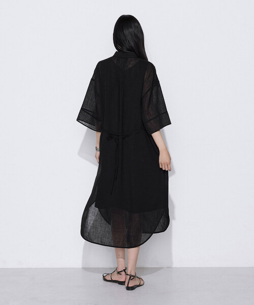 COMME CA（コムサ）の「〔 TALLサイズ 〕 【セットアップ対応】トリアセクールスラブ シャツワンピース（ワンピース・レディース・キナリ・15号）」の12枚目の写真