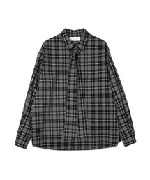 Turtun Check Bow Tie Long Sleeve Shirt