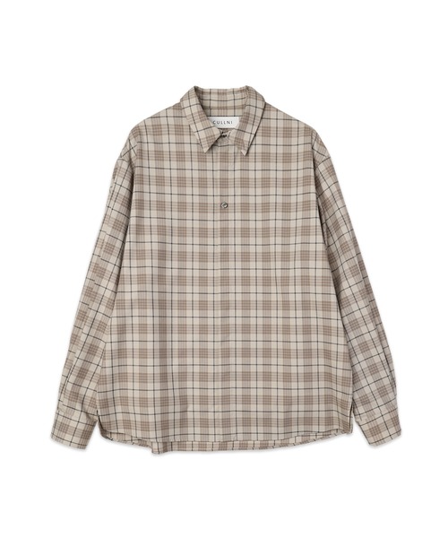 CULLNI（クルニ）の「Turtun Check Bow Tie Long Sleeve Shirt（シャツ/ブラウス・メンズ・ブラウン/ベージュ/ブラック/グレー・2/1/0）」の11枚目の写真