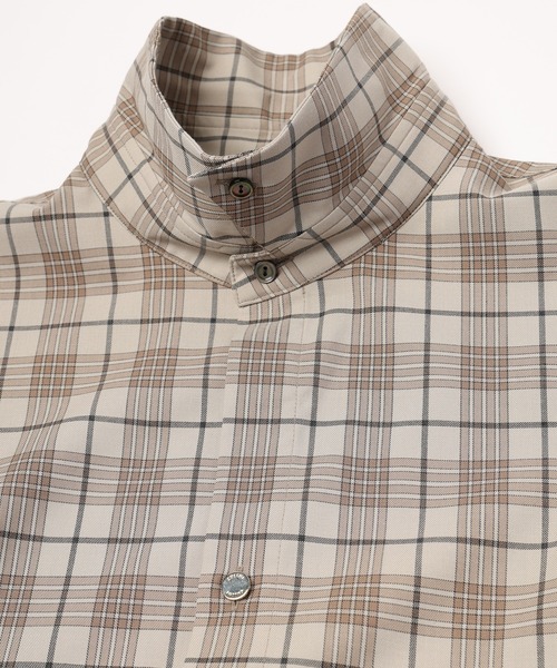 CULLNI（クルニ）の「Turtun Check Bow Tie Long Sleeve Shirt（シャツ/ブラウス・メンズ・ブラウン/ベージュ/ブラック/グレー・2/1/0）」の14枚目の写真