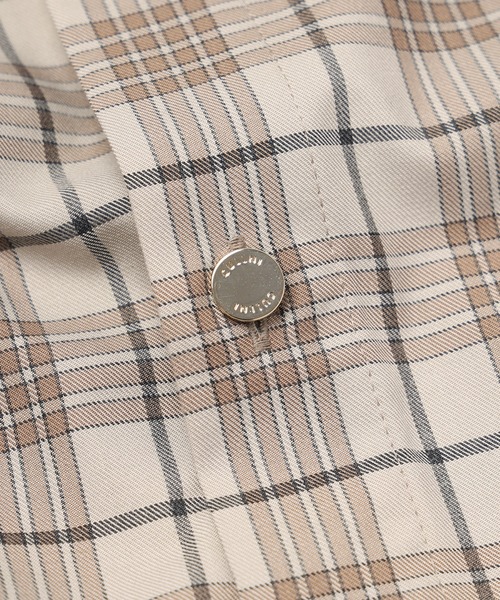 CULLNI（クルニ）の「Turtun Check Bow Tie Long Sleeve Shirt（シャツ/ブラウス・メンズ・ブラウン/ベージュ/ブラック/グレー・2/1/0）」の16枚目の写真