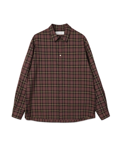 CULLNI（クルニ）の「Turtun Check Bow Tie Long Sleeve Shirt（シャツ/ブラウス・メンズ・ブラウン/ベージュ/ブラック/グレー・2/1/0）」の18枚目の写真