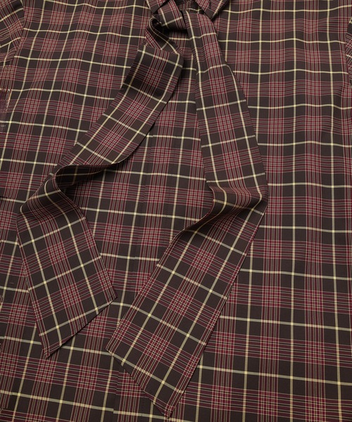 CULLNI（クルニ）の「Turtun Check Bow Tie Long Sleeve Shirt（シャツ/ブラウス・メンズ・ブラウン/ベージュ/ブラック/グレー・2/1/0）」の19枚目の写真