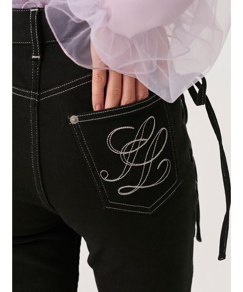 SNIDEL(スナイデル)の「【00サイズあり】リボンレースアップデニムパンツ(デニムパンツ・レディース・ライトブルー/ブルー/ブラック・00/0/1)」の10枚目の写真