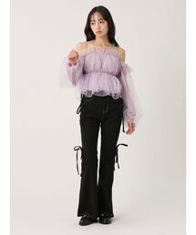 SNIDEL | 【00サイズあり】リボンレースアップデニムパンツ(デニムパンツ)