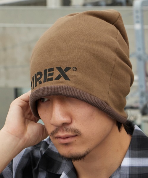 AVIREX(アヴィレックス)の「AVIREX/アビレックス AX REVERSIBLE SWEAT CAP リバーシブル スウェット キャップ ニット帽 ビーニー オールシーズン ストリート カジュアル メンズ レディース 2026年 夏 夏服(ニットキャップ/ビーニー・メンズ・ブラック/グレー/ブラウン・FREE)」の9枚目の写真