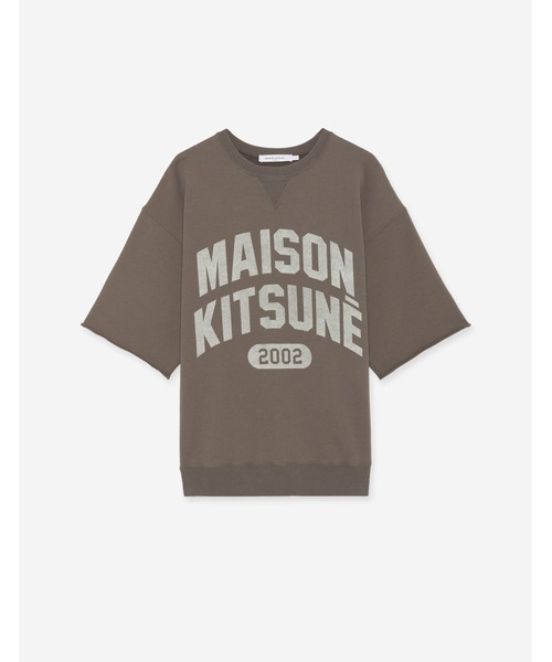 Maison Kitsune(メゾンキツネ)の「MAISON KITSUNE COLLAGE SHORT SLEEVE SWEATSHIRT(スウェット・メンズ・チャコール/スカイブルー系・XS/S/M)」の3枚目の写真